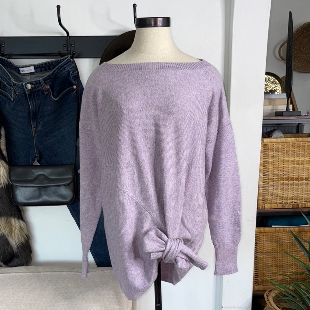 J. Crew Lilac Women's Sweater with Knot Detail